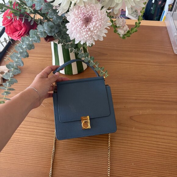 Polene Numéro Sept Mini - Textured Midnight blue - Picture 2 of 3